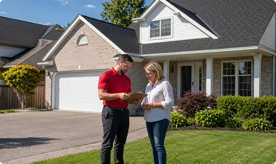 Final walkthrough with homeowner